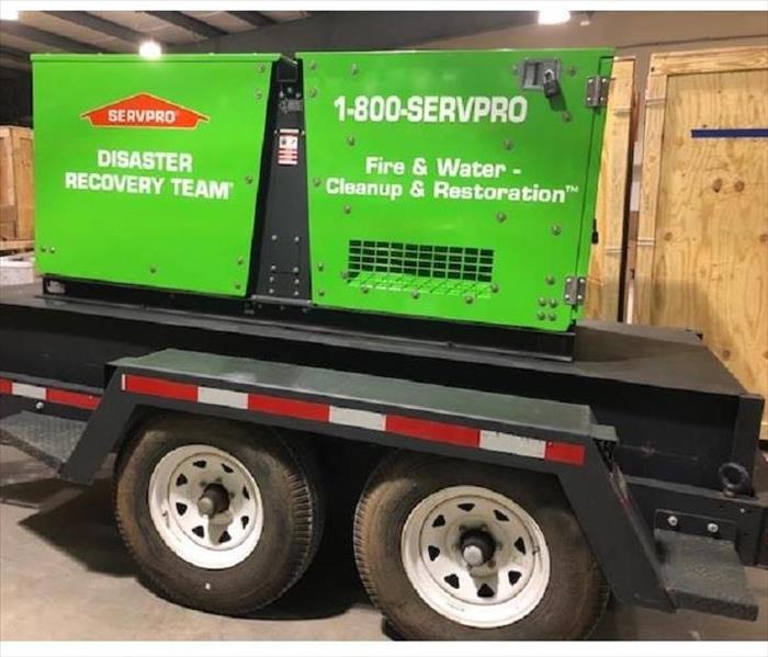 SERVPRO truck with equipment on it